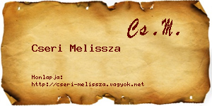 Cseri Melissza névjegykártya